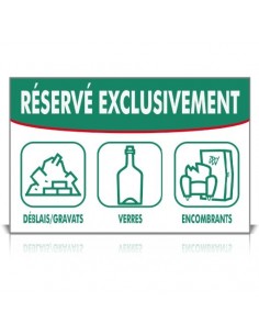 Réservé aux gravats,...